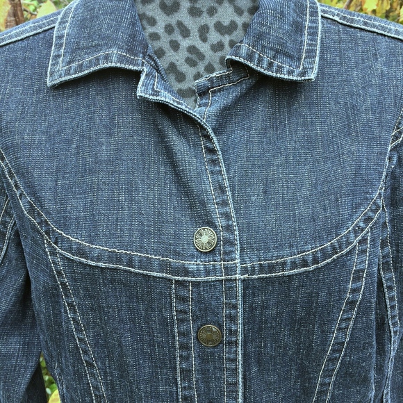 Ami Dark Blue Denim Jean Jacket - Size Large - Picture 6 of 7